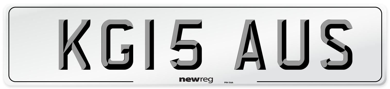 KG15 AUS Number Plate from New Reg